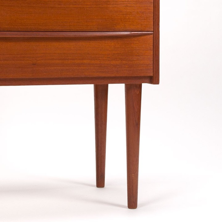 Mid-Century Danish teak vintage chest of drawers and dressing