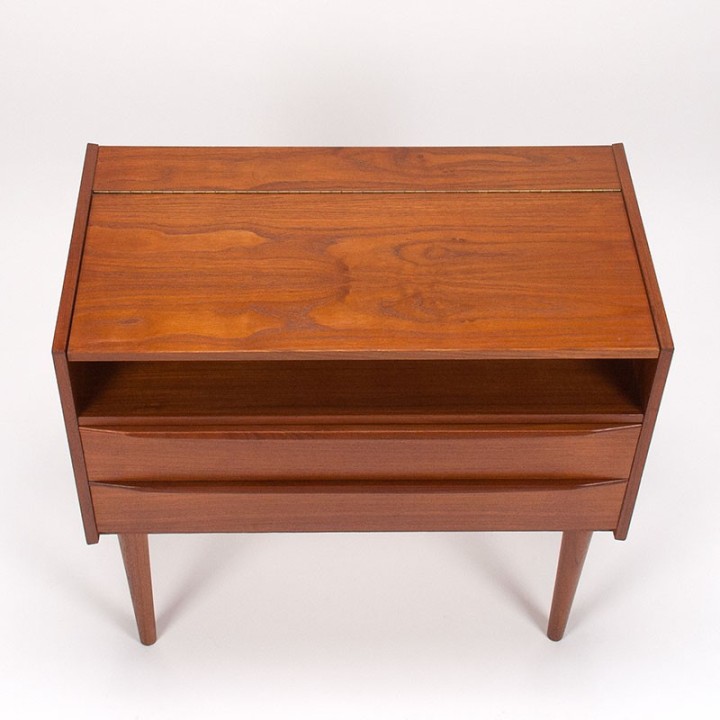 Mid-Century Danish teak vintage chest of drawers and dressing