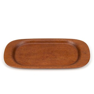 Small teak vintage serving tray from the sixties