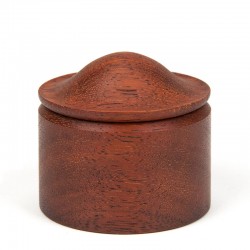 Danish small vintage teak bin with lid