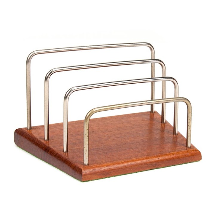 Briefhouder vintage Deens model in teak