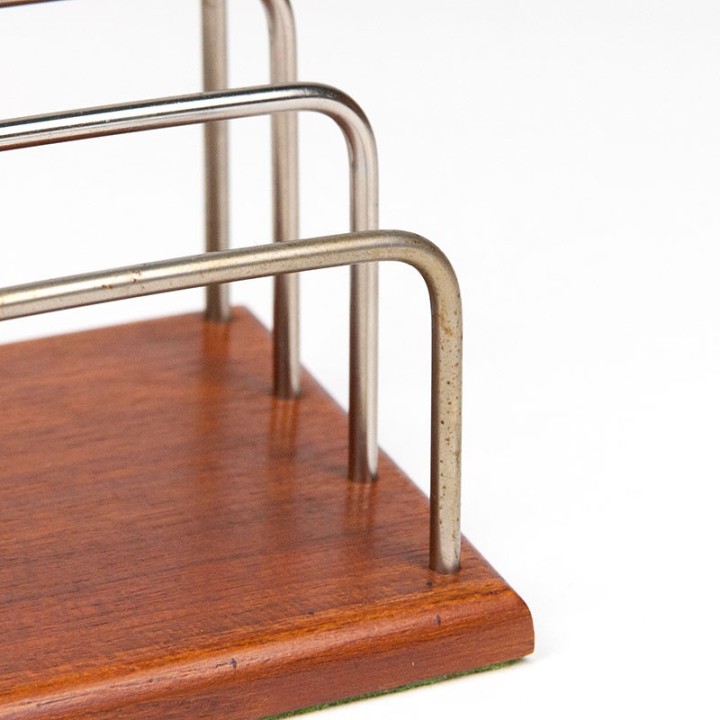 Letter holder vintage Danish model in teak