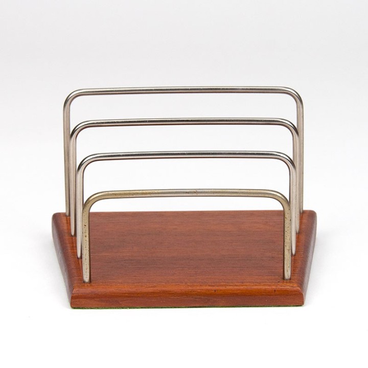 Briefhouder vintage Deens model in teak