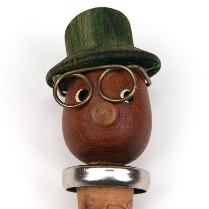 Vintage bottle stopper from the late fifties as a doll