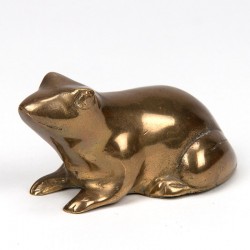 Brass vintage figurine of a frog