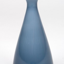Blauw glazen vintage Deense vaas