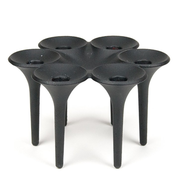 Cast iron vintage candlestick design Christel & Christer