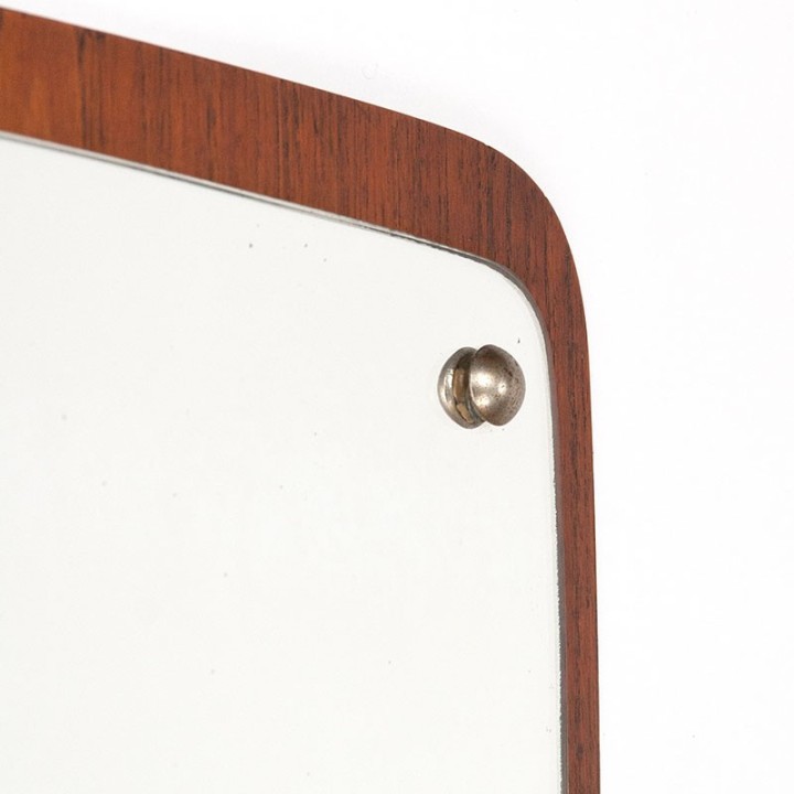 Teak mirror with shelf, high vintage model