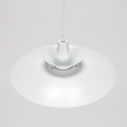 White vintage Danish model hanging lamp