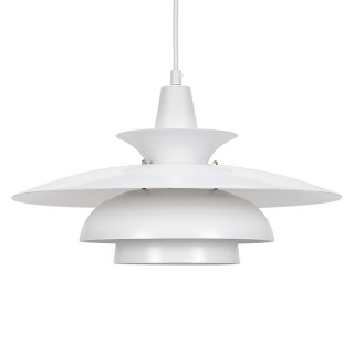 White vintage Danish model hanging lamp