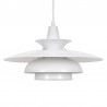 White vintage Danish model hanging lamp