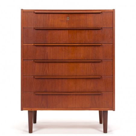 Chest of drawers in teak with long handle, Danish vintage model