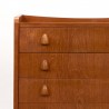 Large model vintage chest of drawers in a special design with 7