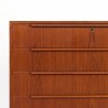 Wide model Mid-Century Danish teak chest of drawers