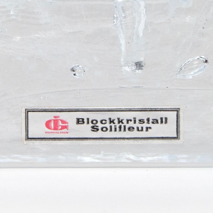 Ingrid glashütte vintage glazen solifleur