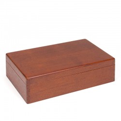 Box with lid in teak vintage model