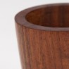 Dice cup vintage teak model with brass detail