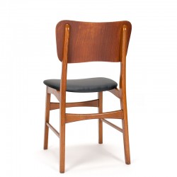 Set of 4 Mid-Century Danish dining table chairs in teak/beech