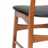 Set of 4 Mid-Century Danish dining table chairs in teak/beech