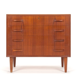 Mid-century ladekast met 4 lades vintage Deens model