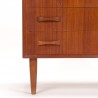 Mid-century chest of drawers with 4 drawers, vintage Danish