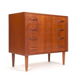 Mid-century chest of drawers with 4 drawers, vintage Danish