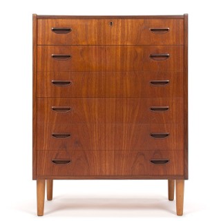 Teakhouten ladekast Deens Mid-Century vintage model