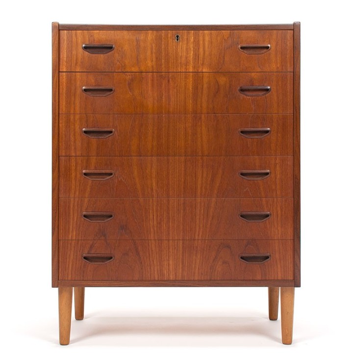 Teak chest of drawers Danish Mid-Century vintage model