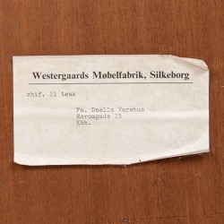 Westergaards Møbelfabrik secretary cabinet, vintage Danish