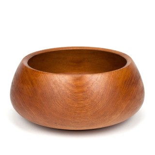 Large Danish vintage serving bowl in teak