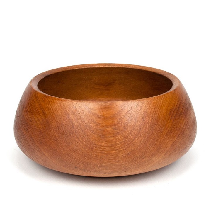 Large Danish vintage serving bowl in teak