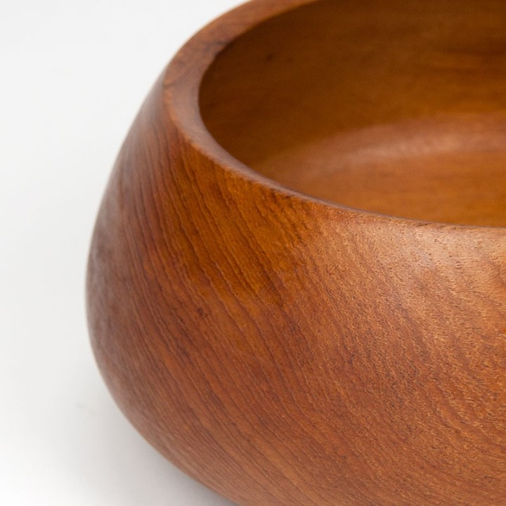 Large Danish vintage serving bowl in teak