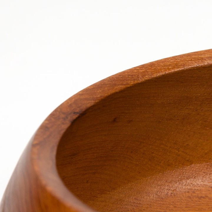 Grote Deense vintage serveerschaal in teak