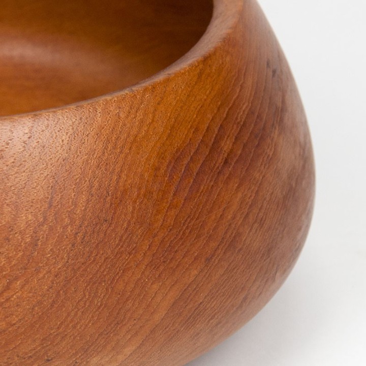 Large Danish vintage serving bowl in teak