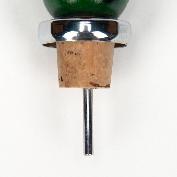 Mid-Century Danish vintage bottle stopper green figure