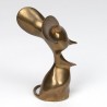 Mid-Century brass vintage figurine of a mouse