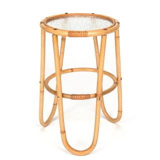 Bamboo/rattan vintage fifties/sixties plant table