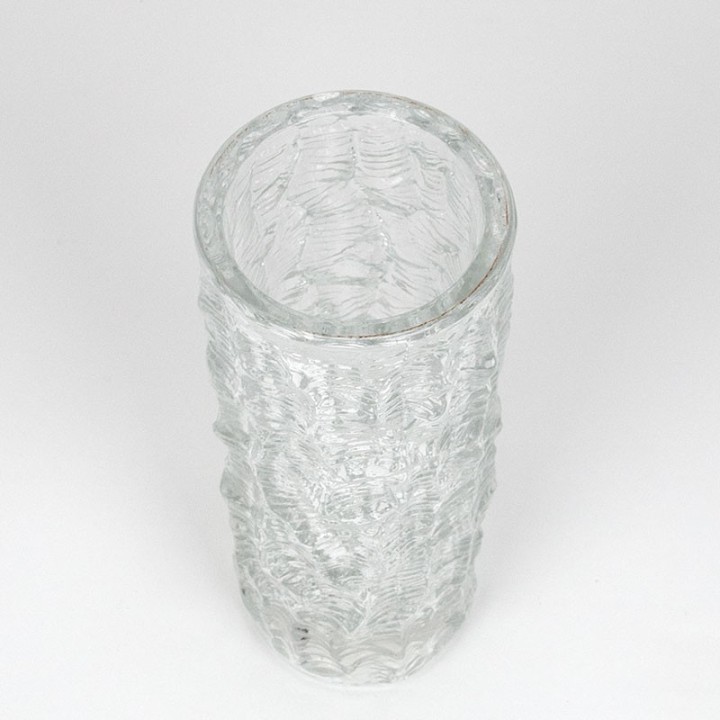 Scandinavian vintage glass vase from the sixties