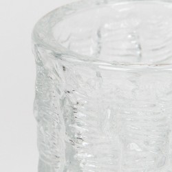 Scandinavische vintage glazen vaas jaren zestig
