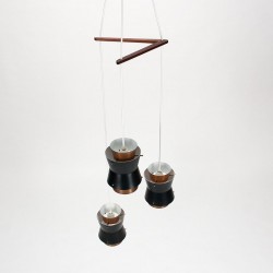 Mid-Century Danish vintage hanging lamp with 3 lampshades