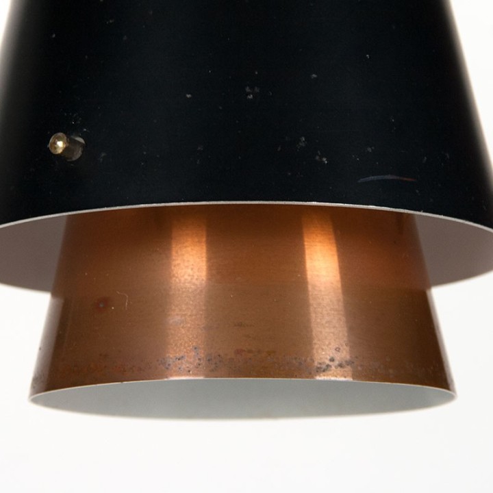 Mid-Century Deense vintage hanglamp met 3 kelken