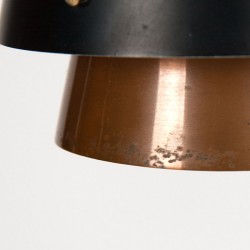 Mid-Century Deense vintage hanglamp met 3 kelken
