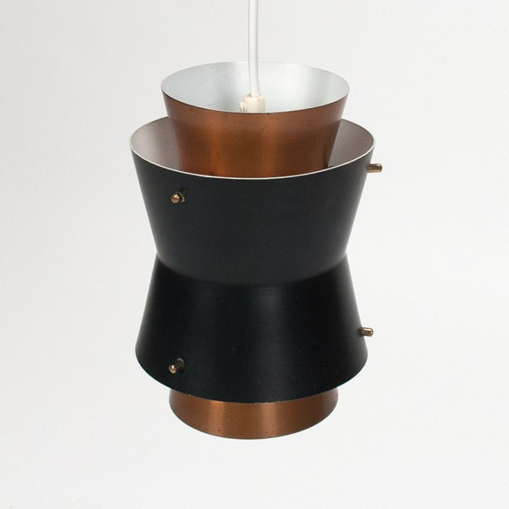 Mid-Century Deense vintage hanglamp met 3 kelken