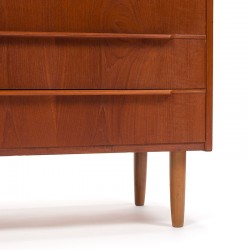 Tallboy Danish vintage Mid-Century chest of drawers with 8