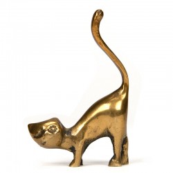 Small brass vintage figurine of a cat