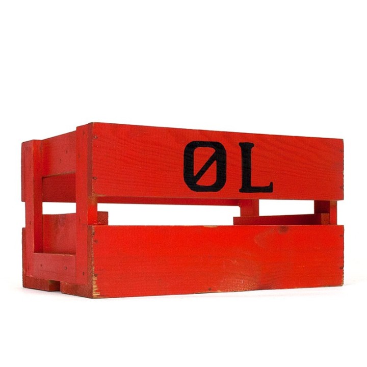 Klein model Deens kistje/ kratje ØL rood