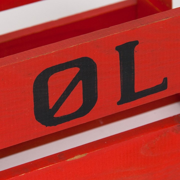 Small model Danish box/crate ØL red