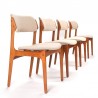 Set of 4 vintage design chairs designed by Erik Buck model 49