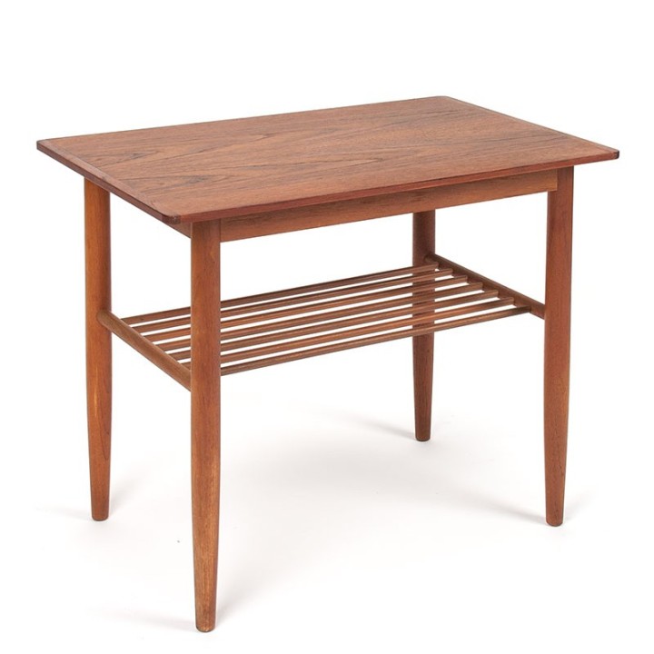 Danish Mid-Century side table in teak with slats