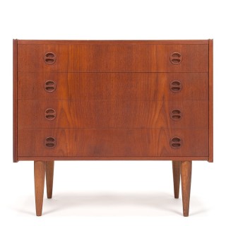 Teakhouten vintage Mid-Century ladekast Deens